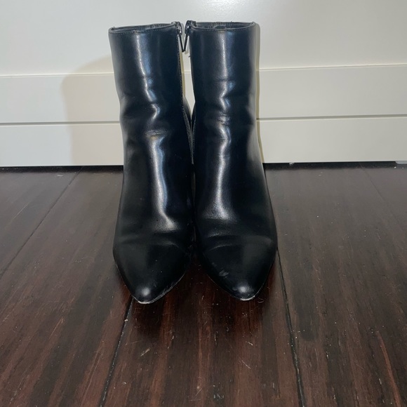 Womens Steve Madden Black Leather heeled booties - Picture 2 of 4